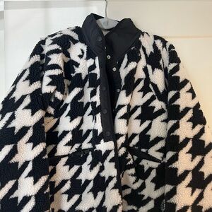 FP Movement by Free People Black and White Houndstooth Jacket